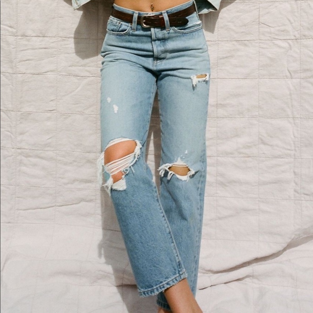 Levi’s Distressed Wedgie Straight Jeans